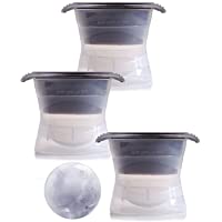 Los mejores  - Juego de moldes de Silicona- Ideal para Hacer Bolas de Hielo de 6-35 cm- tamaño XXL- Whisky- 3 Unidades